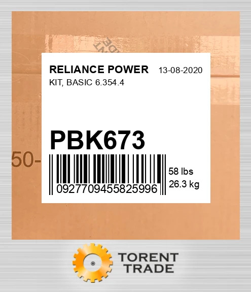 PBK673 Комплект, базовий 6.354.4 RELIANCE POWER