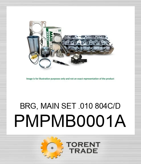 PMPMB0001A Комплект головних підшипників, 0.010, 804C/D  MAXIFORCE