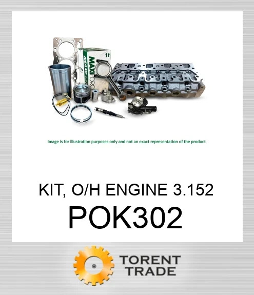 POK302 Комплект, капітальний ремонт двигуна, 3.152 RELIANCE POWER