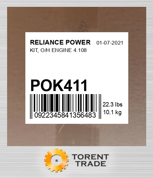 POK411 Комплект, капітальний ремонт двигуна, 4.108 RELIANCE POWER