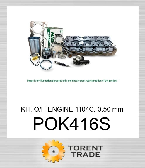 POK416S Комплект, капітальний ремонт двигуна, 1104C, 0.50 мм MAXIFORCE