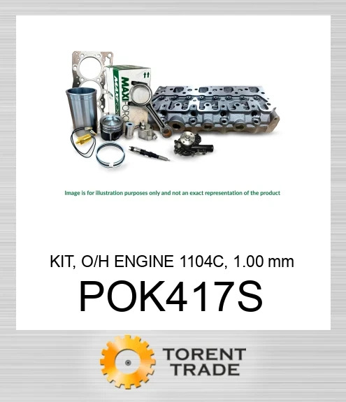 POK417S Комплект, капітальний ремонт двигуна, 1104C, 1.00 мм MAXIFORCE