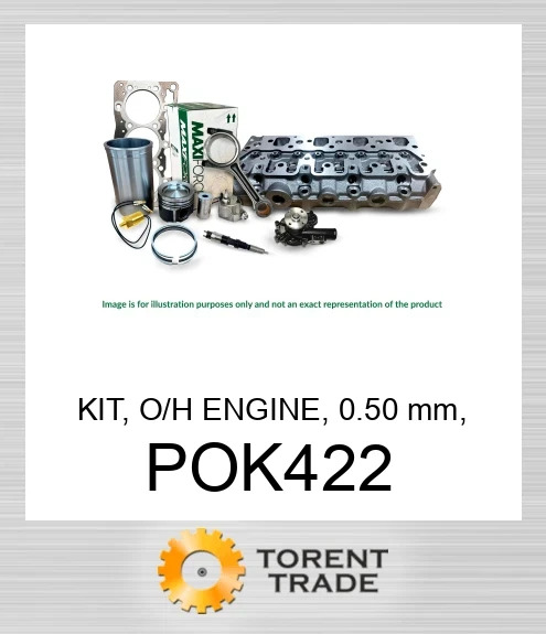 POK422 Комплект, капітальний ремонт двигуна, 0.50 мм, 1104C  MAXIFORCE