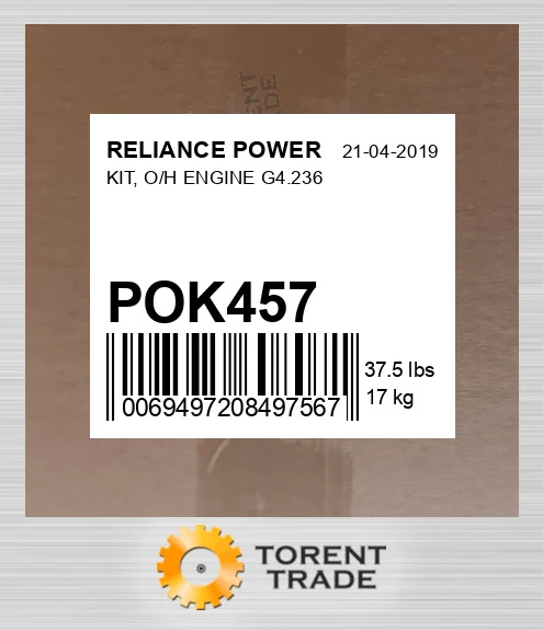 POK457 Комплект, капітальний ремонт двигуна, G4.236 RELIANCE POWER