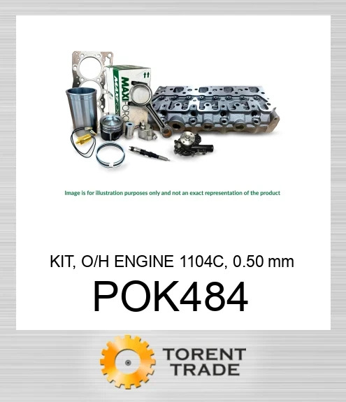 POK484 Комплект, капітальний ремонт двигуна, 1104C, 0.50 мм MAXIFORCE