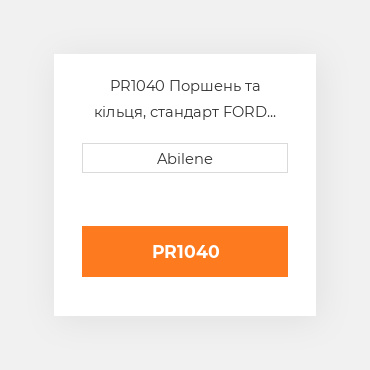 PR1040 Поршень та кільця, стандарт FORD NEW HOLLAND NEW AFTERMARKET
