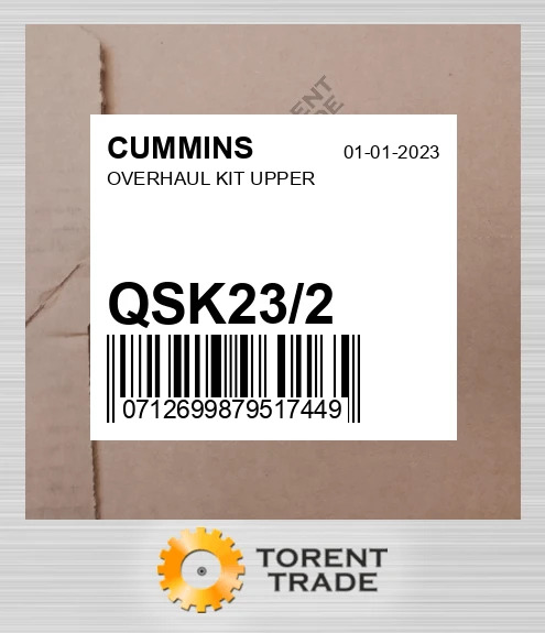 QSK23/2 Капітальний ремонтний комплект UPPER CUMMINS NEW AFTERMARKET