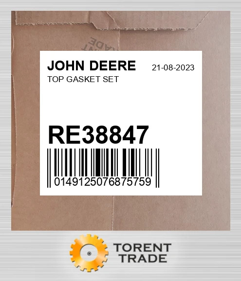 RE38847 верхній Комплект прокладок JOHN DEERE NEW AFTERMARKET