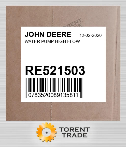 RE521503 Водяний насос HIGH FLOW JOHN DEERE NEW AFTERMARKET
