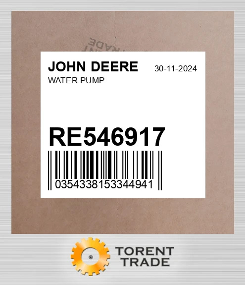 RE546917 Водяний насос JOHN DEERE NEW AFTERMARKET