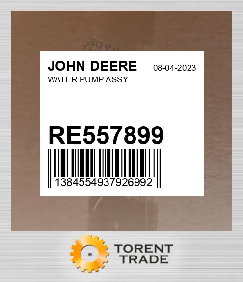 RE557899 Водяний насос у зборі JOHN DEERE NEW AFTERMARKET
