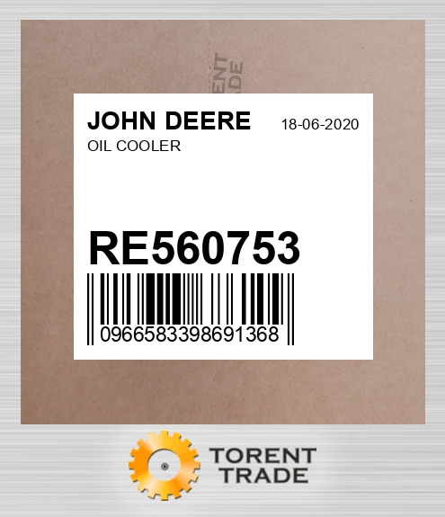 RE560753 Масляний радіатор JOHN DEERE NEW AFTERMARKET