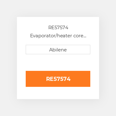 RE57574 Evaporator/heater core для трактора John Deere, re57574 JOHN DEERE NEW AFTERMARKET