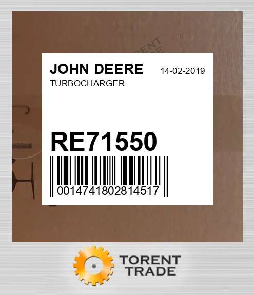 RE71550 Турбонагнітач JOHN DEERE NEW AFTERMARKET