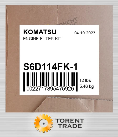 s6d114fk1 Комплект фільтрів двигуна KOMATSU NEW AFTERMARKET