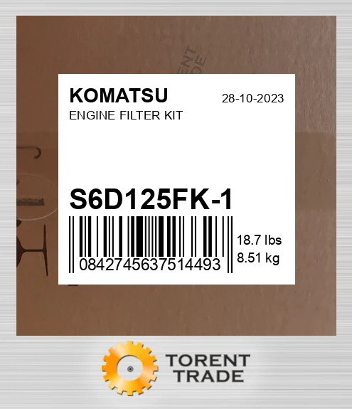 s6d125fk1 Комплект фільтрів двигуна KOMATSU NEW AFTERMARKET