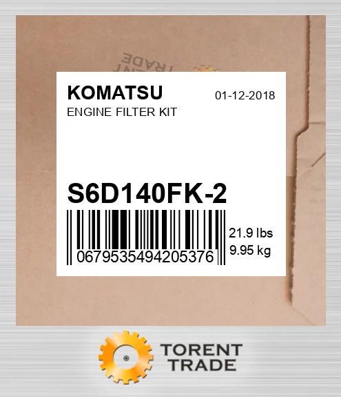 s6d140fk2 Комплект фільтрів двигуна KOMATSU NEW AFTERMARKET
