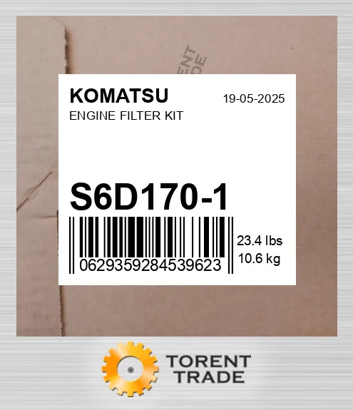 s6d1701 Комплект фільтрів двигуна KOMATSU NEW AFTERMARKET