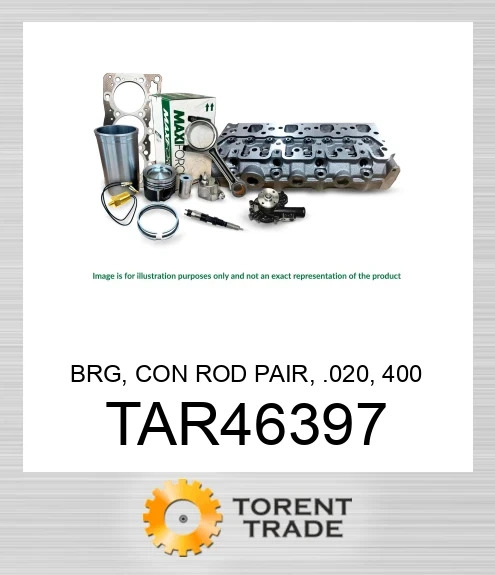 TAR46397 Підшипник, шатунний пара, 0.020, серія 400 MAXIFORCE