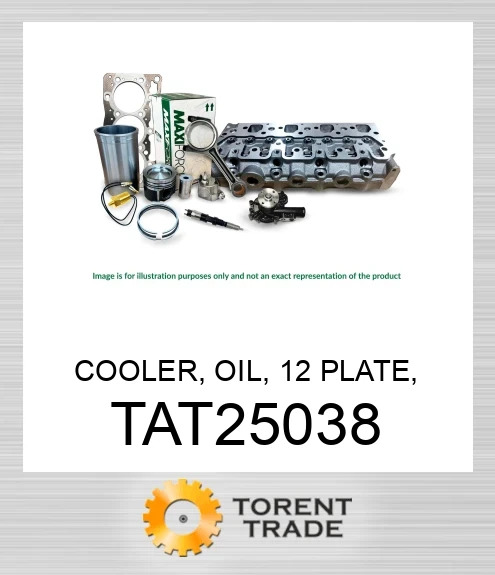 TAT25038 Охолоджувач масла, 12 пластин, 6404/6466 MAXIFORCE