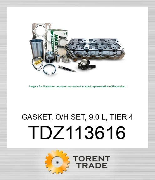 TDZ113616 Прокладка, комплект для капітального ремонту, 9.0 L, Tier 4MAXIFORCE