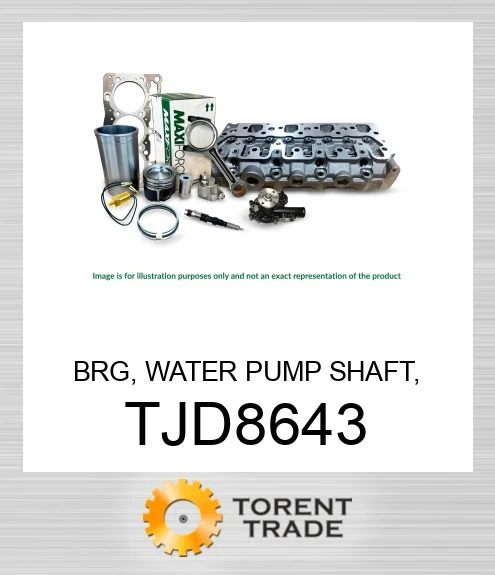 TJD8643 Підшипник, вал водяного насоса, серія 300/400 MAXIFORCE