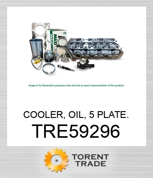 TRE59296 Охолоджувач масла, 5 пластин, 4045/6068 PowerTech MAXIFORCE