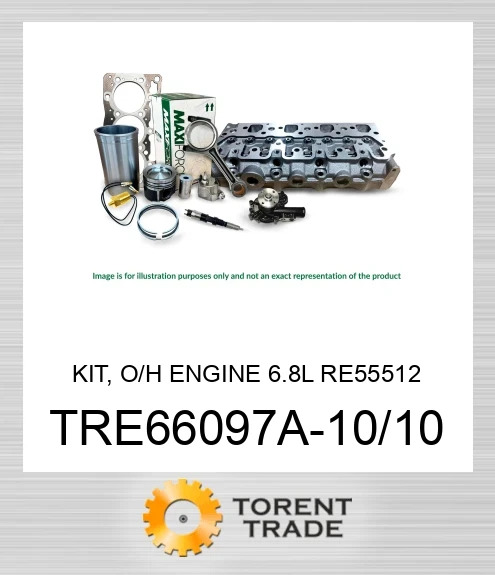 TRE66097A-10/10 Комплект, капітальний ремонт двигуна, 6.8L RE55512 MAXIFORCE