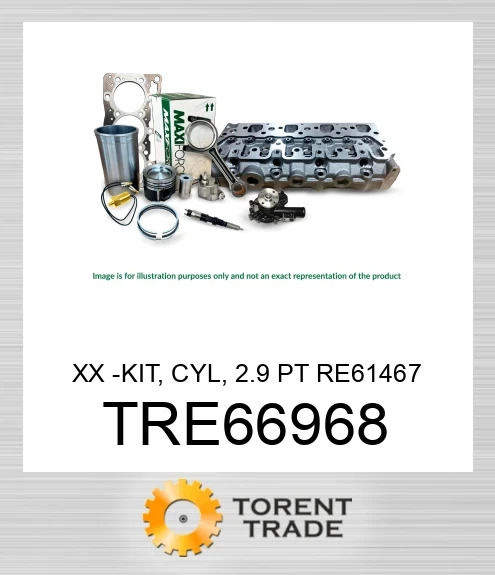 TRE66968 Комплект, циліндр, 2.9 PT RE61467 MAXIFORCE