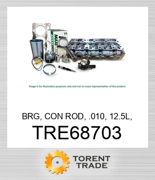 TRE68703 Підшипник, шатунний, 0.010, 12.5L, серійний номер двигуна 10,514 до 57,910 MAXIFORCE