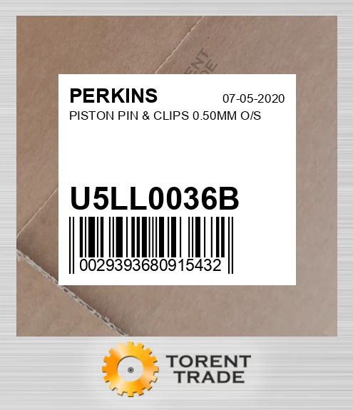 U5LL0036B Поршень, палець і кліпси 0.50MM O/S PERKINS NEW AFTERMARKET