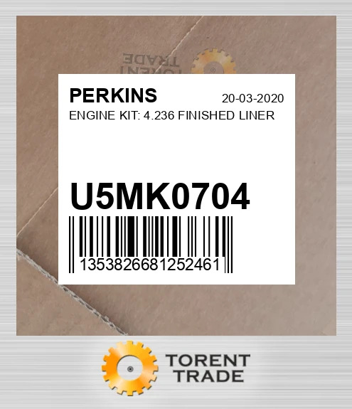 U5MK0704 Комплект двигуна: 4.236 FINISHED Гільза PERKINS NEW AFTERMARKET