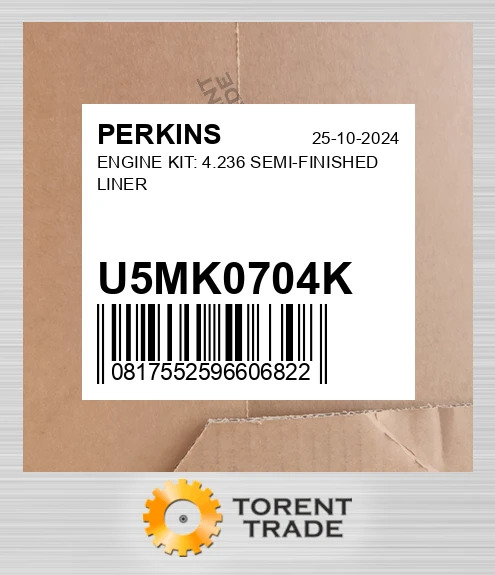 U5MK0704K Комплект двигуна: 4.236 SEMI-FINISHED Гільза PERKINS NEW AFTERMARKET
