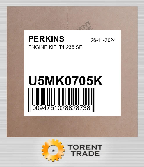 U5MK0705K Комплект двигуна: T4.236 SF PERKINS NEW AFTERMARKET