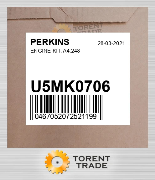 U5MK0706 Комплект двигуна: A4.248 PERKINS NEW AFTERMARKET