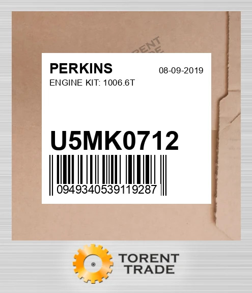 U5MK0712 Комплект двигуна: 1006.6T PERKINS NEW AFTERMARKET