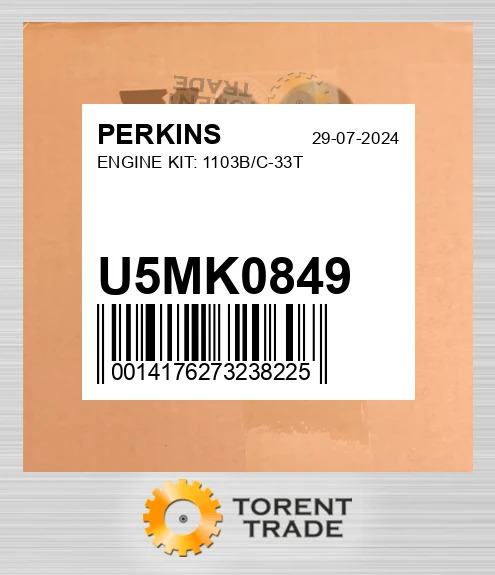 U5MK0849 Капітальний ремонтний комплект PERKINS NEW AFTERMARKET