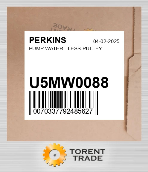 U5MW0088 Водяний насос без шківа PERKINS NEW AFTERMARKET