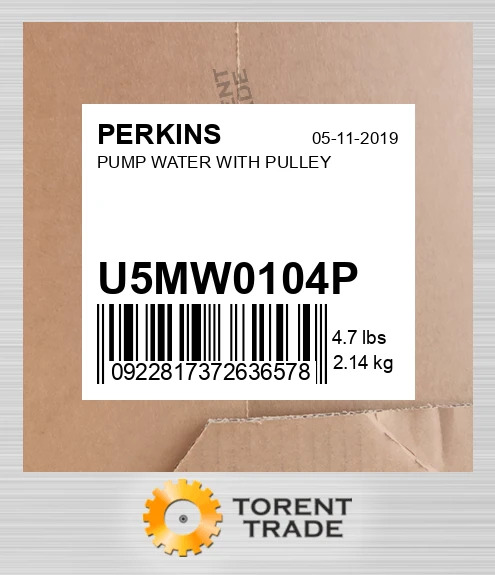 u5mw0104p Насос, WATER з PULLEY PERKINS NEW AFTERMARKET