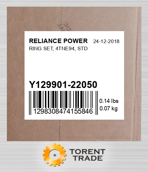 Y12990122050 Комплект кілець, 4TNE94, стандартний RELIANCE POWER