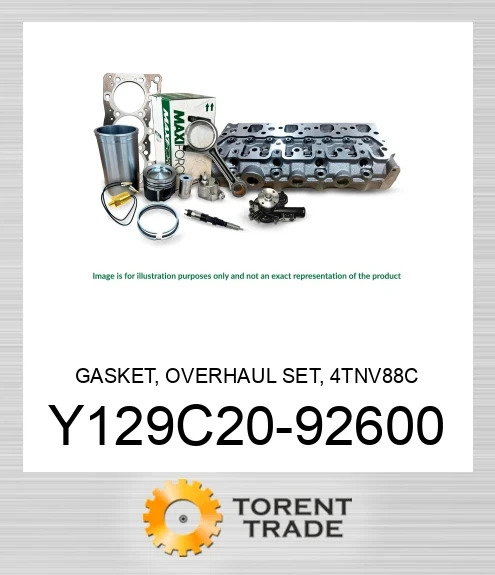 Y129C20-92600 Прокладка, комплект для капітального ремонту, 4TNV88C MAXIFORCE