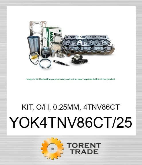YOK4TNV86CT/25 Комплект, капітальний ремонт, 0.25 мм, 4TNV86CT Tier 4 Final MAXIFORCE